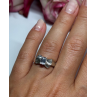 925 Sterling Silver White Topaz Ring Size 6
