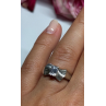 925 Sterling Silver White Topaz Ring Size 6