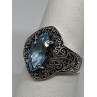 925 Sterling Silver Ring With Topaz Size 6.75