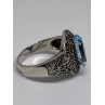 925 Sterling Silver Ring With Topaz Size 6.75