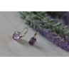 925 Sterling Silver Purple Tourmaline Earrings
