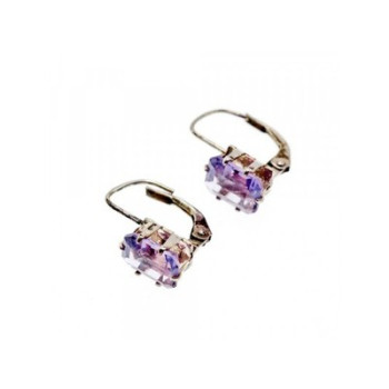 925 Sterling Silver Purple Tourmaline Earrings