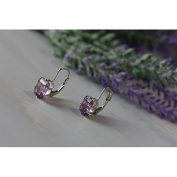 925 Sterling Silver Purple Tourmaline Earrings