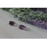 925 Sterling Silver Purple Tourmaline Earrings