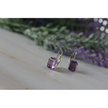 925 Sterling Silver Purple Tourmaline Earrings