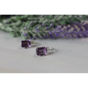 925 Sterling Silver Purple Tourmaline Earrings