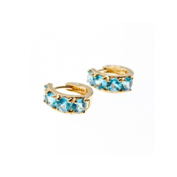 14K YELLOW GOLD TOPAZ EARRINGS