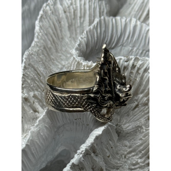 925 STERLING SILVER DRAGON RING SIZE 9