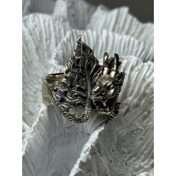 925 STERLING SILVER DRAGON RING SIZE 9
