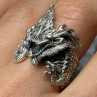 925 Sterling Silver Dragon Ring Size 9