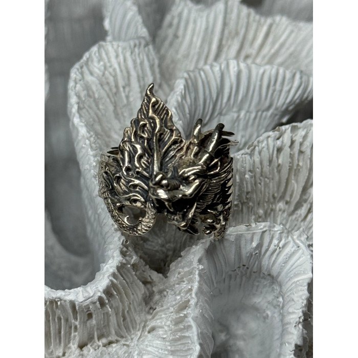 925 STERLING SILVER DRAGON RING SIZE 9