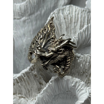 925 STERLING SILVER DRAGON RING SIZE 9