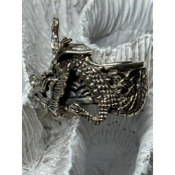 925 STERLING SILVER DRAGON RING SIZE 9