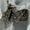 925 Sterling Silver Dragon Ring Size 9