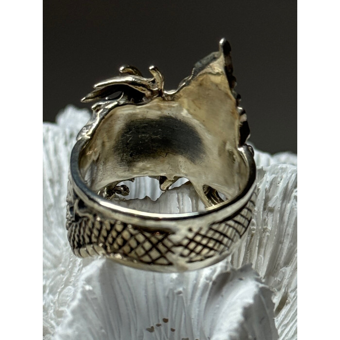 925 STERLING SILVER DRAGON RING SIZE 9
