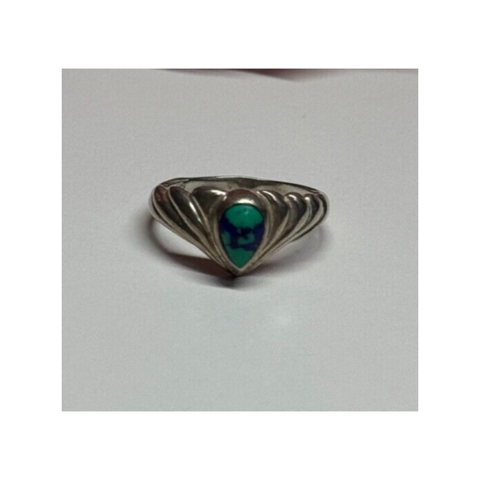 925 Sterling Silver Turquoise Ring Size 5.5