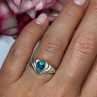 925 Sterling Silver Turquoise Ring Size 5.5