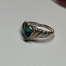 925 Sterling Silver Turquoise Ring Size 5.5