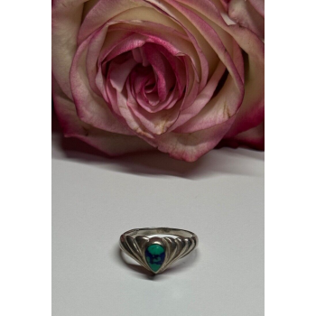 925 Sterling Silver Turquoise Ring Size 5.5
