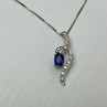 925 Sterling Silver London Blue & White Topaz Chain With Pendant