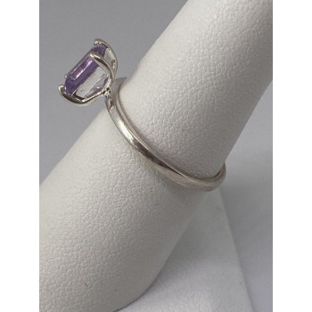 925 Sterling Silver Ring With Amethyst Size 6.75