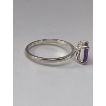 925 Sterling Silver Ring With Amethyst Size 6.75