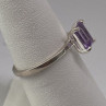 925 Sterling Silver Ring With Amethyst Size 6.75