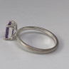925 Sterling Silver Ring With Amethyst Size 6.75