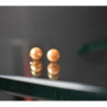 925 Sterling Silver Orange Pearls Stud Earrings