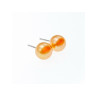 925 Sterling Silver Orange Pearls Stud Earrings