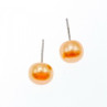 925 Sterling Silver Orange Pearls Stud Earrings