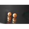 925 Sterling Silver Orange Pearls Stud Earrings