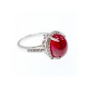 925 Sterling Silver Pink Spinel & CZ Ring Size 6.5