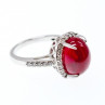 925 Sterling Silver Pink Spinel & CZ Ring Size 6.5