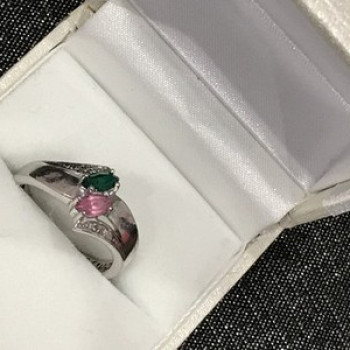 925 Sterling Silver CZ Ring Size 6.5