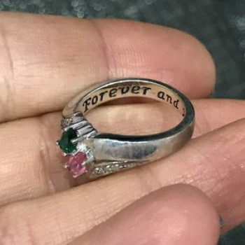 925 Sterling Silver CZ Ring Size 6.5