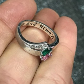 925 Sterling Silver CZ Ring Size 6.5