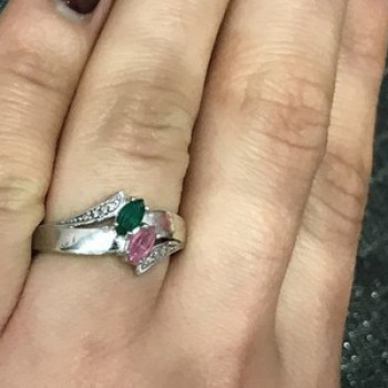 925 Sterling Silver CZ Ring Size 6.5