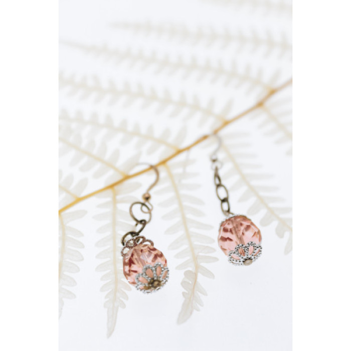 925 Sterling Silver Jewelry Glass Earrings