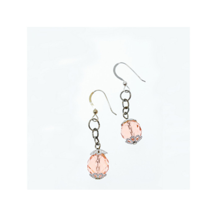 925 Sterling Silver Jewelry Glass Earrings