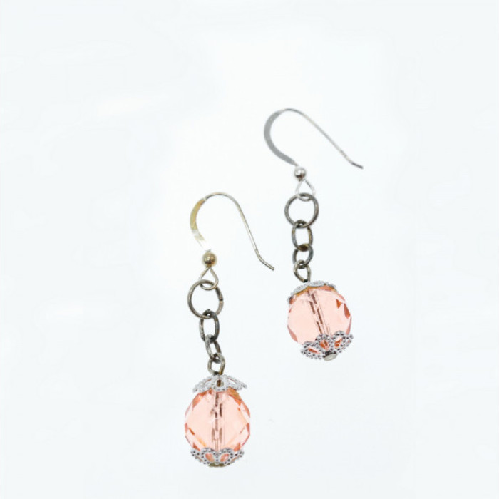 925 Sterling Silver Jewelry Glass Earrings