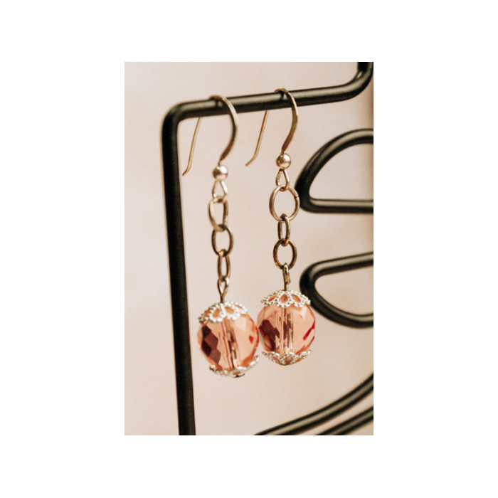 925 Sterling Silver Jewelry Glass Earrings