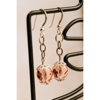 925 Sterling Silver Jewelry Glass Earrings