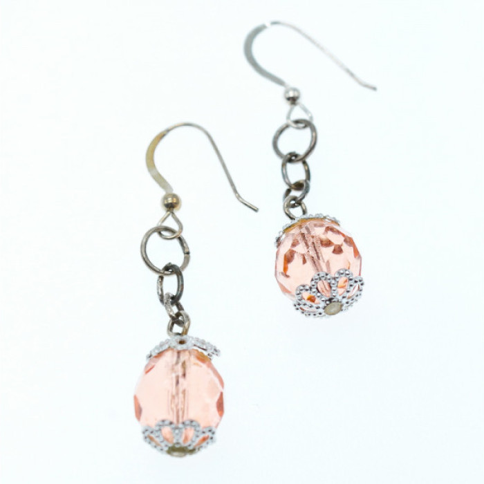 925 Sterling Silver Jewelry Glass Earrings
