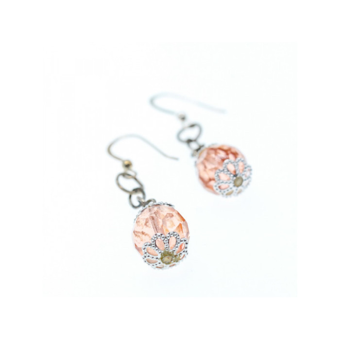 925 Sterling Silver Jewelry Glass Earrings
