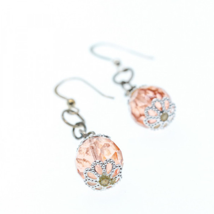 925 Sterling Silver Jewelry Glass Earrings