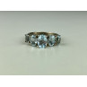 925 Sterling Silver Blue Spinel Ring Size 6.5