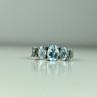 925 Sterling Silver Blue Spinel Ring Size 6.5