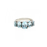 925 Sterling Silver Blue Spinel Ring Size 6.5