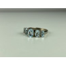 925 Sterling Silver Blue Spinel Ring Size 6.5
